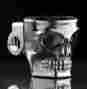 100723 Skull Kruzer Kaddy Cup Holder Cane Walker Wheelchair Scooter Drink