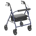10216bl-1 Wheels Steel Rollator 8 Blue Drive Bariatric Medical