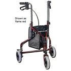 10218frd-1 Medical Red Brk 3-wheeled Flame Pouch Complete Loop Rollator