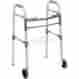 10253-1 Drive Medical Deluxe Two Button Folding Universal Walker With 5 Wheels 822383230986