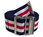 1631100 Jdm Medical Gait Belt Red White Blue Cotton Metal Buckle
