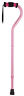 1647e Complete Medical Supplies Standard Offset Walking Cane Adjustable Aluminum Pink