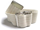 168160 Jdm Medical Cotton Gait Belt With Metal Buckle Natural Stripe
