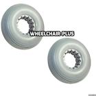 2-rib Tread Solid 6 Tires " Urethane "x2 Prontos Gray Light Mobility
