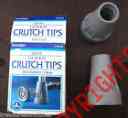 296600 Crutch Pair Futuro Gray Diameter Tips Jumbo Original 2 Box