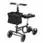 38kew001-sc4095-06 Aaccessories Steerable Foldable Knee Walker Scooter Turning Brake Basket Medical Drive Black 640671047821