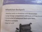 41298-00131 Industries Black Nylon Wheelchair Backpack