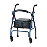 4201bl Nova Medical Lightweight Folding Cruiser Ii Walker Hybrid Blue