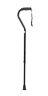43-2010-6 Fabrication Enterprises Offset Handle Adjustable Aluminum Cane Si