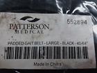 552894 Patterson Medical New Padded Gait Belt Black Large Sammons Preston