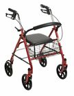 612479223097 Mckesson Drive Wheel Rollator To Inch Red Folding