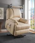 9059286 Contemporary Style Power Lift Recliner With Massage Beige