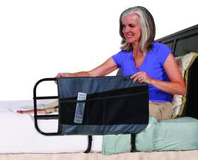 8701 Able Life Comfortably Independent 4-pocket Bed Rail Organizer Pouch 1 Count Pack Of Black