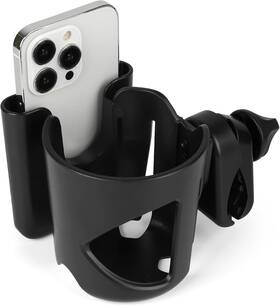8496 Accmor Universal Walker Cup Holder Wheelchair With Phone Black