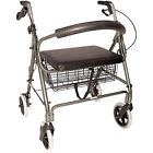 Aluminum Lightweight Extra-wide Rollator Mabis Titanium Heavy-duty