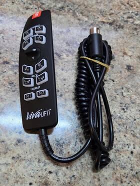 P49-1501 Alveytech 12-button 5-pin Remote Hand Control For Pride Vivalift Lift Chair - Later Vers 2