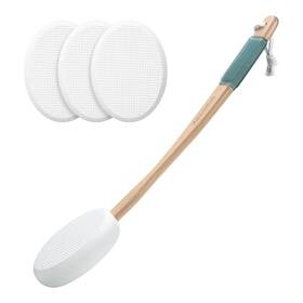 Amazerbath 1021000300089 Lotion Applicator For Back Feet 4 Replacement Piece Set White