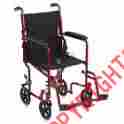 Atc19-rd Drive Medical Aluminum Transport Chair 19 Red 822383133607