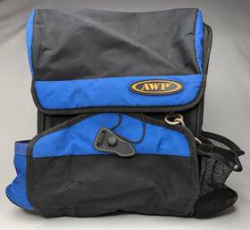 L-22393 Awp Wheelchair Storage Backpack Bag Blue Black Hangable