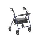 B731-21053b Unbranded Bariatric Rollator Walker With Storage Blue
