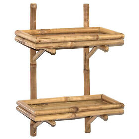 5865 Bamboo54 Double Bamboo Wall Shelf
