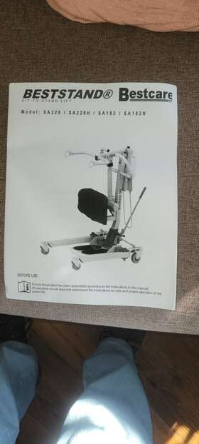 Sa182h Bestcare Used Sit To Stand Patient Lift Beststand Battery Powered