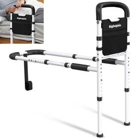 Wxldfs-nkwh-us02 Bigdolphin Bed Rails For Elderly Adults Safety - Medium Black Curved Handle