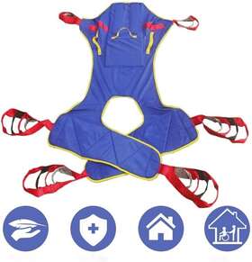 Buyhao 659252935556 Boyhau Full Body Patient Lift Sling Head Back Support Toileting Transfer Medium