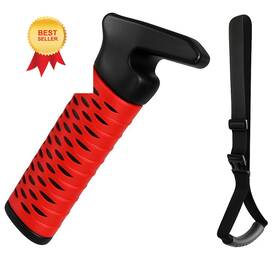 24121202 Caidre Car Door Handle For Elderly Assist 1 Pack With Strap Red