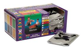 Cando 714905002518 Bulk Latex Free Exercise Band Xx-heavy Silver