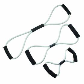 Cando 714905032973 Bowtie Tubing Exerciser Full Body Set Silver 14/22/30 Inch