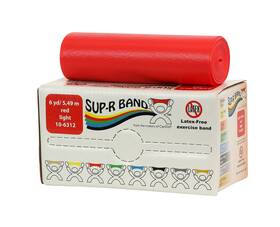10-6312 Cando 714905040664 Fei Sup-r Latex Free Exercise Band 6 Yd Roll Red Light