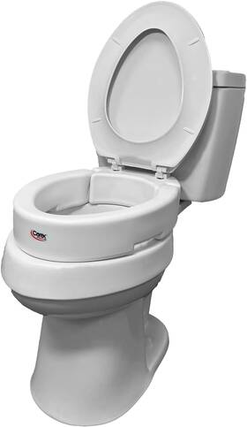 B307 Carex 598481869695 Toilet Seat Elevator For Standard Elongated Seats 3.5 Inch Raise 18z