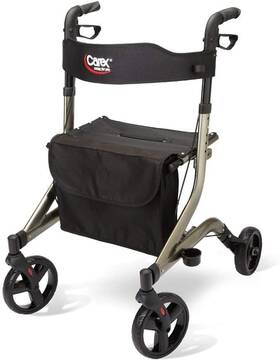 Carex 764442808098 Crosstour Rolling Walker Rollator - Black/metallic Grey