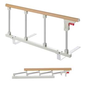 Fsd6cwl Cifupuqu Bed Rails For Elderly Adults Safety Folding Bedside Assist Silver