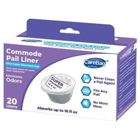 7831738 Cleanis Carebag Commode Liners With Super Absorbent Pad 1 Count Pack Of 20 White