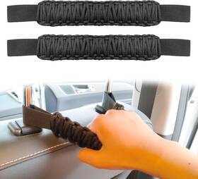 Crt3 Cmerto 2pcs Headrest Grab Handles Car Front Rear Seat Back Roll Bar Grip Kit