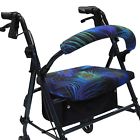 Cru0779 Crutcheze Rollator Backrest Covers Walker Peacock Accessories Seat