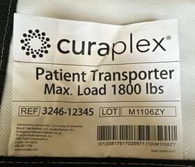 3246-12345 Curaplex Patient Transporter 14 Assist Lift Handles Max Cap. 1800lbs Home Health