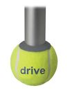 10121 Drive Medical Deluxe Walker Rear Tennis Ball Glides Yellow
