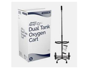 0b6272vf3 Dynarex 36621 Dual Tank Oxygen Cart Black 80lb Capacity