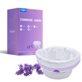 E-bpd-b150 Elzrghs Commode Liners For Bedside 150 Count White-150
