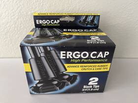 A018 Ergoactives Ergocap Universal Ultralite Cane Rubber Tip- 2 Piece