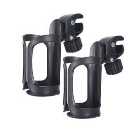 Eucredy 764283560032 Universal Stroller Cup Holder Upgrade For 2 Pack Black