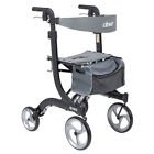 Rtl10266bk-t Euro Black Nitro Rollator Walker Tall Drive Medical Style