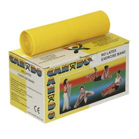 Fabrication Enterprises 714905002280 Cando No Latex Exercise Band 6 Yrds Yellow - X-light