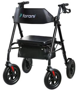 If-m01 Farani All Terrain Rollator Walker With Seat 10 Inch Non-pneumatic Tires And Backrest