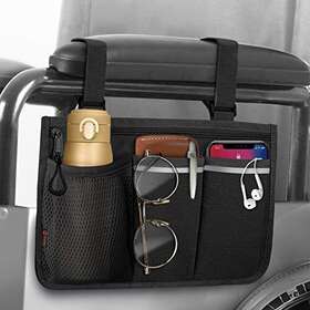 Finpac 680660617802 Wheelchair Side Storage Bag - Armrest Accessories Organizer