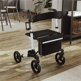 Dc-hy8516l-whtblk-gg Flash Furniture Hercules Folding Rollator Walker With Ad