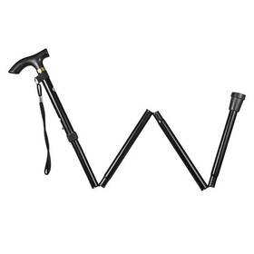 Fresh Fab Finds 729149865911 Fff-black-gpct1175 Walking Cane Aluminum Alloy Stick Adjustab